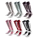 Merino Wool Ski Socks for Men, Women & Youth - Over-the-Calf Full Cushion Thermal Snowboard Socks, Winter Performance