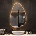 MERKEZI ART MB23 Led Mirror For Wall, Bathroom, Living Room, 3 In 1 Color, 18 x 24 Inch Lighted Mirror