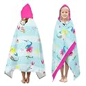 Mermaid Hooded Beach Towel for Girls, Blue 30x50 in Bath and Pool Wrap