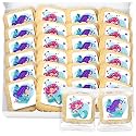 Mermaid Party Favors Cookies Decorated | INDIVIDUALLY WRAPPED 24 pack | Theme Birthday Candy | Treats Dessert Table Sweets