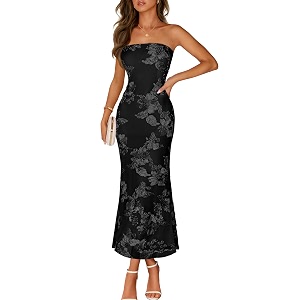 MEROKEETY Womens Summer Floral Wedding Guest Cocktail