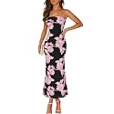 MEROKEETY Women39s Summer Floral Wedding Guest Cocktail