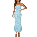MEROKEETY Women39s Summer Floral Wedding Guest Cocktail