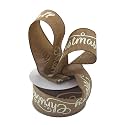 Merry Christmas Y'all Wired Ribbon - 2 1/2" x 10 Yards, Tan and Cream, Gift Wrapping, Wreath Decoration, Garland, Tree Topper Bow, Boxing Day, Fundraiser, Winter Decor
