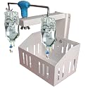 Saline Stand Wall Mount 2 Hook for Hospital, ICU, Clinics, Labs, Homes IV Saline Bags Saline Stand Wall Mount Saline Stand (Saline Stand 2 Hook with Basket Pack of 1)