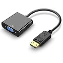 DisplayPort (DP) to VGA Adapter, Gold-Plated Display Port to VGA Adapter (Male to Female) Compatible with Computer, Desktop, Laptop, PC, Monitor, Projector (DP-to-VGABlack)