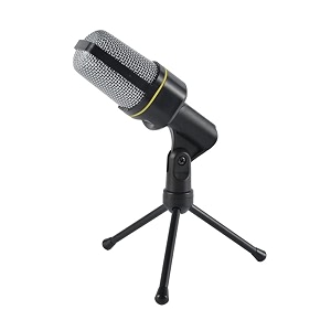 sf-920 condenser microphone with stand 35mm stereo plug for streaming recording and podcasting on pc plug and play adjustable stand with 360 rotation