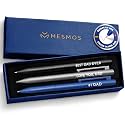 MESMOS Dad Pen Set, Best Ever Birthday Gift for Him from Daughter Son Wife, 3 Engraved Luxury Metal Ballpoint Pens, Cool #1 Dad Gift, Black Ink, Smooth German-Made Writing