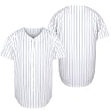 MESOSPERO Mens Button Down Shirts Short Sleeve Sports Uniforms Blank Baseball Jersey S-XXXL