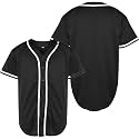 MESOSPERO Mens Button Down Shirts Short Sleeve Sports Uniforms Blank Baseball Jersey S-XXXL