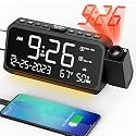Mesqool Projection Alarm Clock Ceiling Display, with Temperature, Humidity