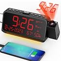 Mesqool Projection Alarm Clock Ceiling Display, with Temperature, Humidity