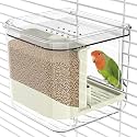 No Mess Automatic Bird Feeder for Cage,Parakeet Seed Catcher,Food Container