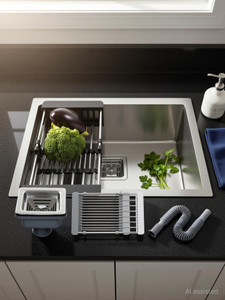 messina 24 x 18 x 10 handmade kitchen sink sound proof single bowl stainless steel matt finish 24x18x10 vessel sink silver