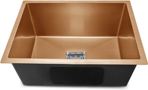 messina premium handmade kitchen sink single bowl matt finish 24x18x10 vessel sink