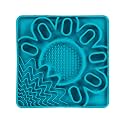 Messy Mutts Framed Multi-Surface Lick Mat, 9.5 Inch, Dogs Cats, Blue