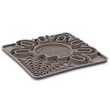 Messy Mutts Framed Multi-Surface Lick Mat, 9.5 Inch, Dogs Cats, Grey