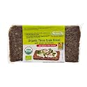 Mestemacher Organic Three Grain Whole Grain Bread, High Fiber German Bread, Shelf Stable, Vegan &amp; Non-GMO, 17.6 Oz