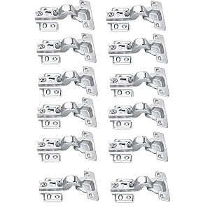 steel auto close non soft close slide on concealed hinges for inset door pack of 6 pair 16 degree cranksilver