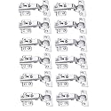 Steel Auto Close (Non Soft Close) Slide On Concealed Hinges for Full Overlay Door Pack of 6 Pair (0 Degree Crank,Silver)