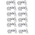 Steel Auto Close (Non Soft Close) Slide On Concealed Hinges for Half Overlay Door Pack of 6 Pair (8 Degree Crank,Silver)