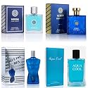 Men's Cologne Set, Eau de Parfum, 4 Pack (3.4 oz / 100 mL Each), for daily wear and summer use, Long-Lasting