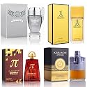 Mens Cologne Set, EDP, 4 Pack (3.4 oz / 100 mL), AzuraAD, 1 BILLION FOR MEN, Genius Intensive, Invincible, Date Night Signature, for workdays to weekends