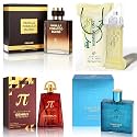 Mens Cologne Set, EDP, 4 Pack (3.4 oz / 100 mL), Vintage Heros, Genius Intensive, VTB, Number One, Oud &amp; Vanilla Amber, for clean workdays and polished evenings