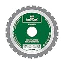 METAK HM Circular Saw Blade 185 x 30 mm for Wood, Metal, Aluminium, Multi-Purpose Blade 185 mm, 28 Teeth for Steel, 30 mm Reduction Ring Included