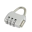 Aexit Metal 3 Padlocks & Hasps Digits Jewelry Necklace Box Combination Password Padlock Combination Padlocks Silver Tone