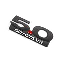 Metal 5.0 Coyote V8 Car Styling Emblem Badge Fit for Mustang GT F150 F250 F350 Fx4 Fender Trunk Nameplate Decorative (Black)