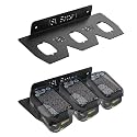 Metal Battery Holder for Ryobi 18V,Durable Battery Wall Mount Rack for 18V Battery,Battery Storage with 3 Slots,Battery Mount Organizer for 18V,Black