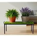 Metal Bench with Artificial Grass Top, Heavy Duty Steel Seating Bench for Garden, Balcony, Terrace, Outdoor, Indoor, Lawn, Patio, Waiting Area, Home & Commercial Use, Green