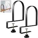 Metal Book Ends for Shelves - Heavy Duty Adjustable Bookends Clamped Metal Book Organizer Storage Holders, Non-Skid Bookends Stoppers