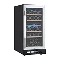 Metal Built-in Single Door Wine Cooler 26 Bottles Single Zone Dual Temperature 110V/60HZ Single Door Wine Cooler for 26 Bottles, Featuring Touch Control & Dual Temperature - Ideal Wine Cellar Storage