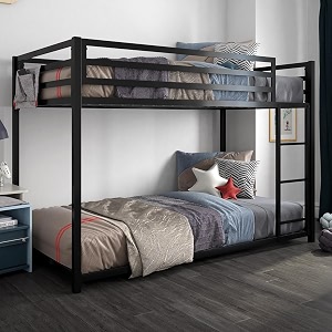 metal bunk bed frame for kids  metal bunk bed with ladder for bedroom living room home black