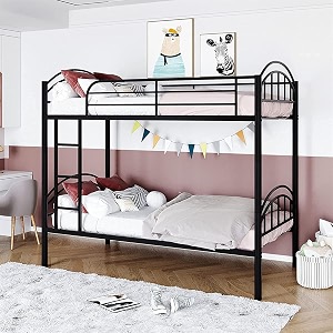 metal bunk bed frame for kids  twin over twin metal bunk beds for bedroom home black