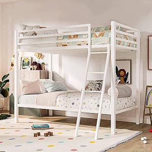 metal bunk bed frame for kids  twin over twin metal bunk beds for home white
