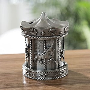 metal carousel piggy bank - lesenphants coin bank hand size zinc alloy piggy bank for girls kidsmerry go round
