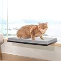 Metal Cat Hammock Window Seat - Soft Cushion Window Perch Shelf, Space Saving for Two Cats (Grey)