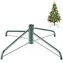 Metal Christmas Tree Stand: 16 Inch Folding Xmas Tree Stand Base for 1-3 Ft Christmas Artificial Tree, Replacement Christmas Tree Holder Fit Under 0.85 Inch Pole Xmas Fake Tree