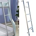 Metal Climbing Ladder for Bedroom Dorm RV Motorhomes Gray Twin Bunk Ladder for Elderly Adults Teens and Kids 45.6" High Hook Style for Easy Installation