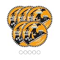 Metal Cutting Saw Blade 6-1/2 Inch 48T for Rebar, Angle Iron, Pipes, Channels, Ceramic Cemented Carbide with 5/8" Arbor, 5-Pack