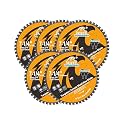 Metal Cutting Saw Blade 7-1/4 Inch 48T for Rebar, Angle Iron, Pipes, Channels, Ceramic Cemented Carbide with 5/8" Arbor, 5-Pack