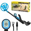 GDDREAM Metal Detector, Rechargeable Metal Detector for Kids, Adjustable 31.5"-38.5" Kids Metal Detector Kit, 7.5" IP68 Waterproof Coil for Outdoor Exploration, Gift for Boys &amp; Girls, Blue