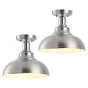 Metal Dome Semi Flush Monut Ceiling Light Fixture Farmhouse 2 Pack