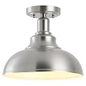 Metal Dome Semi Flush Monut Ceiling Light Fixture Farmhouse 1 Pack
