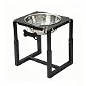 Metal Elevated Dog Bowls, Raised Dog Bowls for Medium/Large Breeds with One 111oz Stainless Steel Water Bowls, 3 Adjustable Height (8.8"/11.5"/14") Dog Bowl Stand Protect Neck &amp; Joints