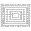 Metal Embossing Stencils, Wave Edge Frame Die Cuts, Postage Stamp Frame Cutting Dies, Craft Cutting Die Stamp Frame Shape DIY Scrapbooking Album Deco