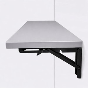 metal folding tablewall-mounted drop leaf tablewall mounted desk for hospital hotel home office fold up table deskfolding designspace savingsizel60w30cm grey 623035